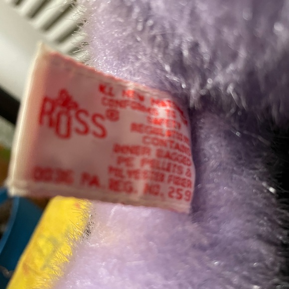 Russ Berrie Aphrodite 9” Teddy Bear Plush Lavender love on paw Purple - Picture 5 of 6